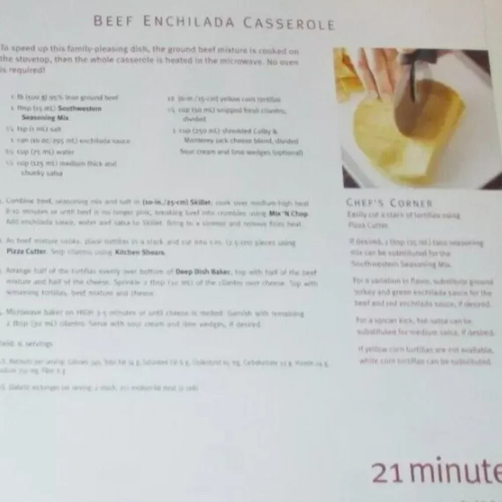Cookbook Pampered Chef 29 Minutes to Dinner 2007 Softcover Cooking Recipe Book
